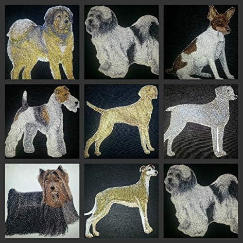 דיוקנאות כלבים מותאמים אישית מדהימים [Weimaraner] ברזל רקום על תיקון/תפירה [5. x 4.8] תוצרת ארהב]